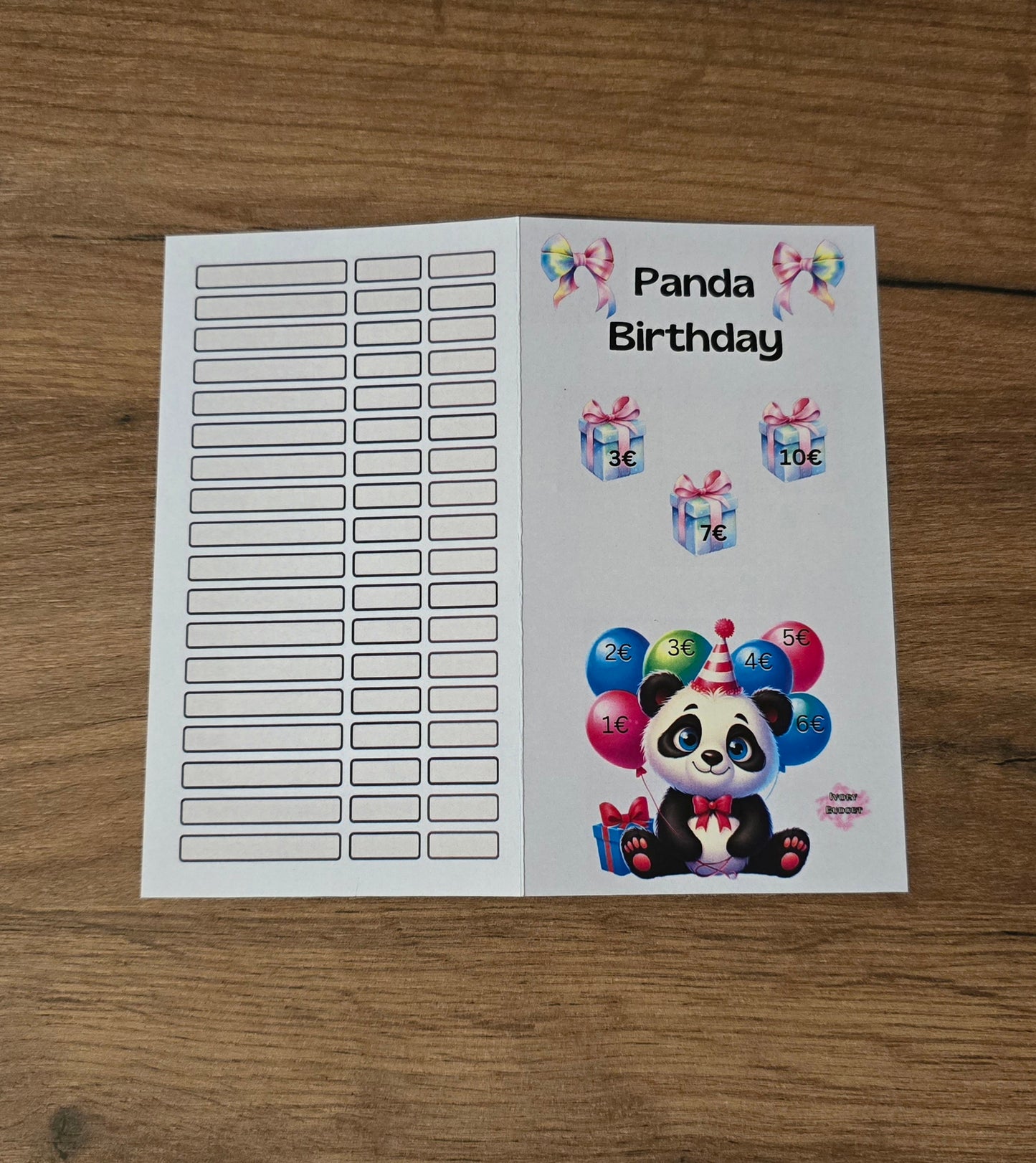 Klappkarte Panda Birthday