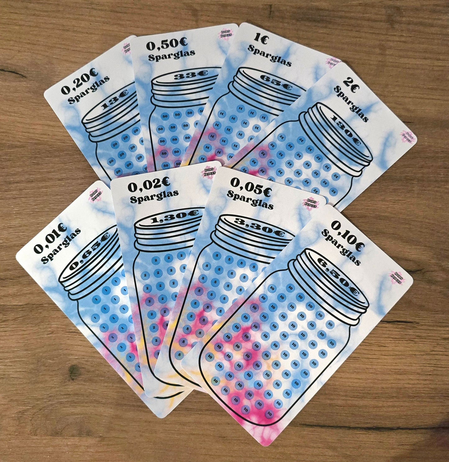 0,01€ - 2€ Spargläser