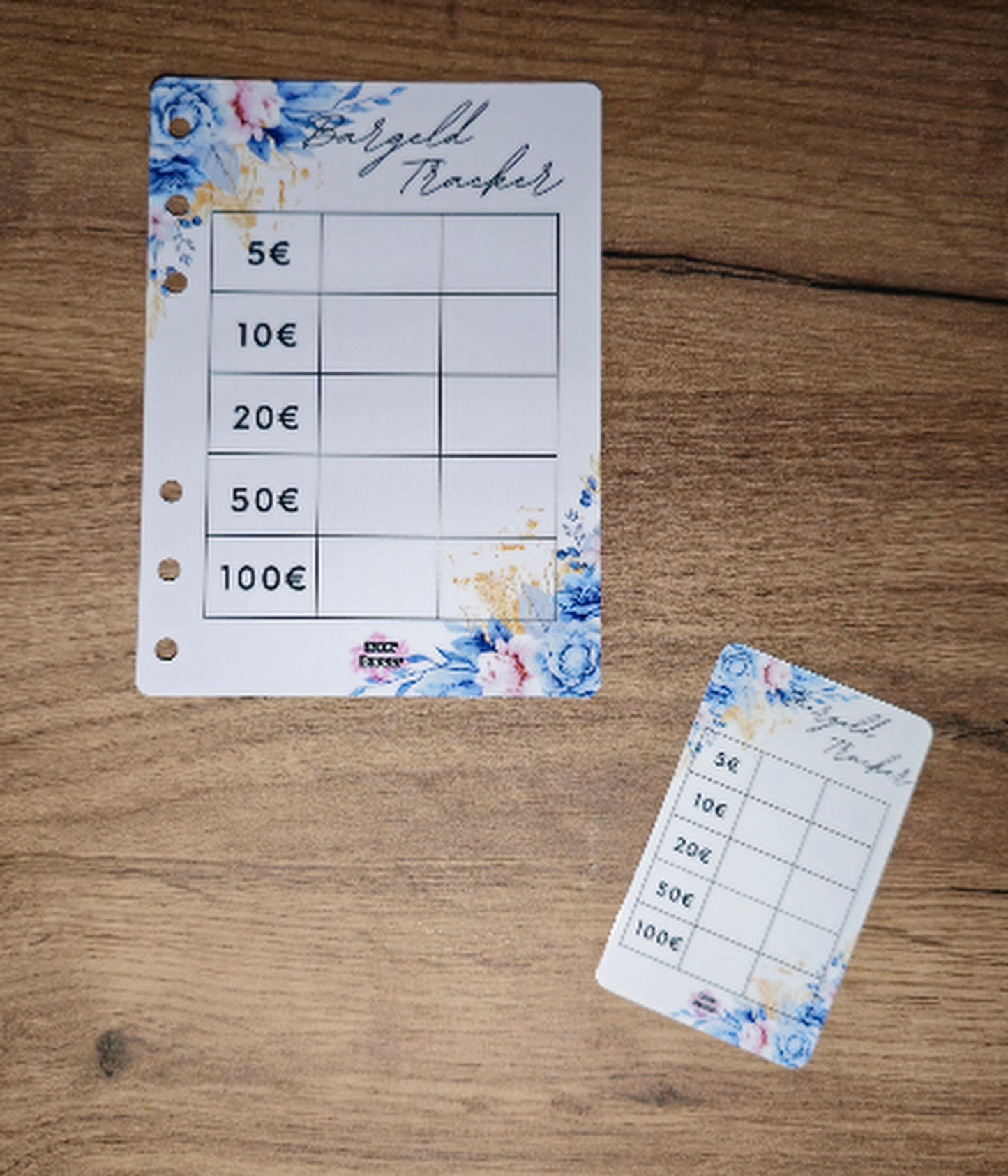 Bargeld Tracker blau