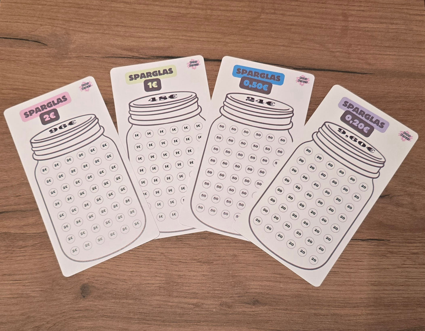 0,01€ - 2€ Spargläser