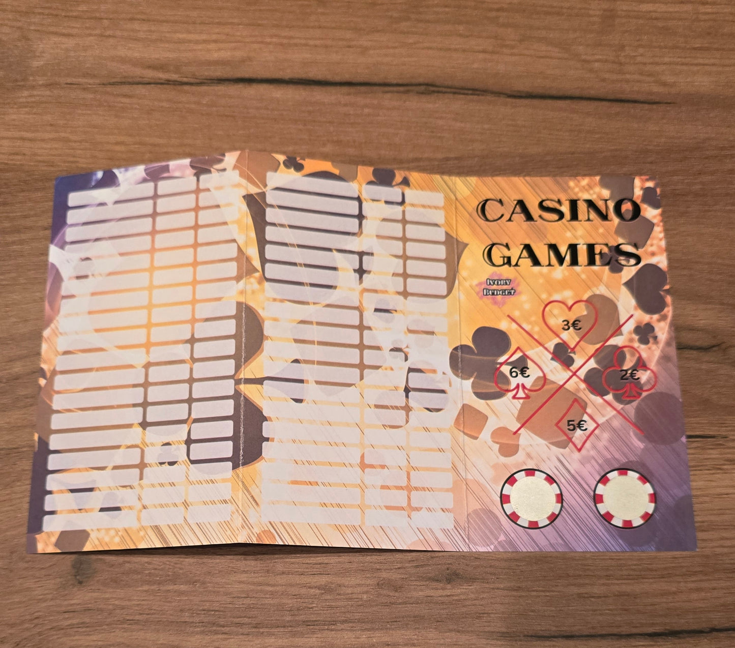 Klappkarte Casino Games