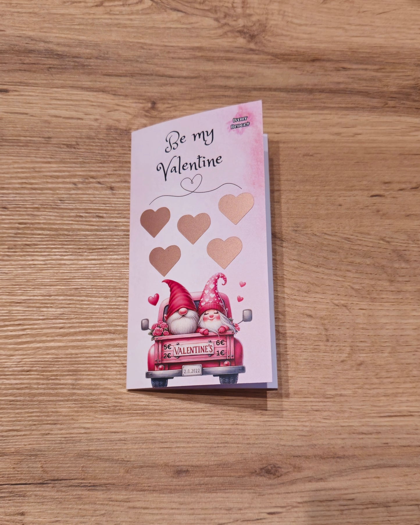 Klappkarte Be my Valentine