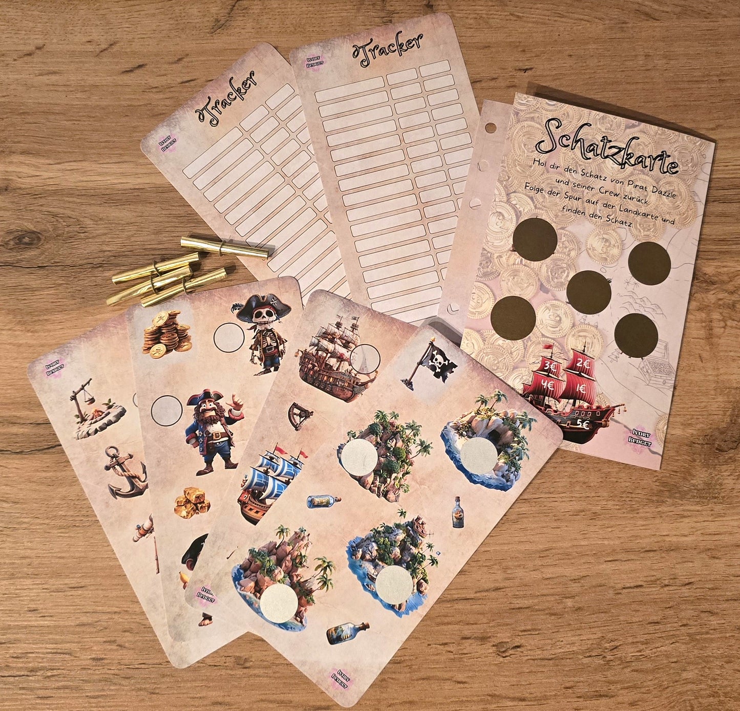 Klappkarte Schatzkarte