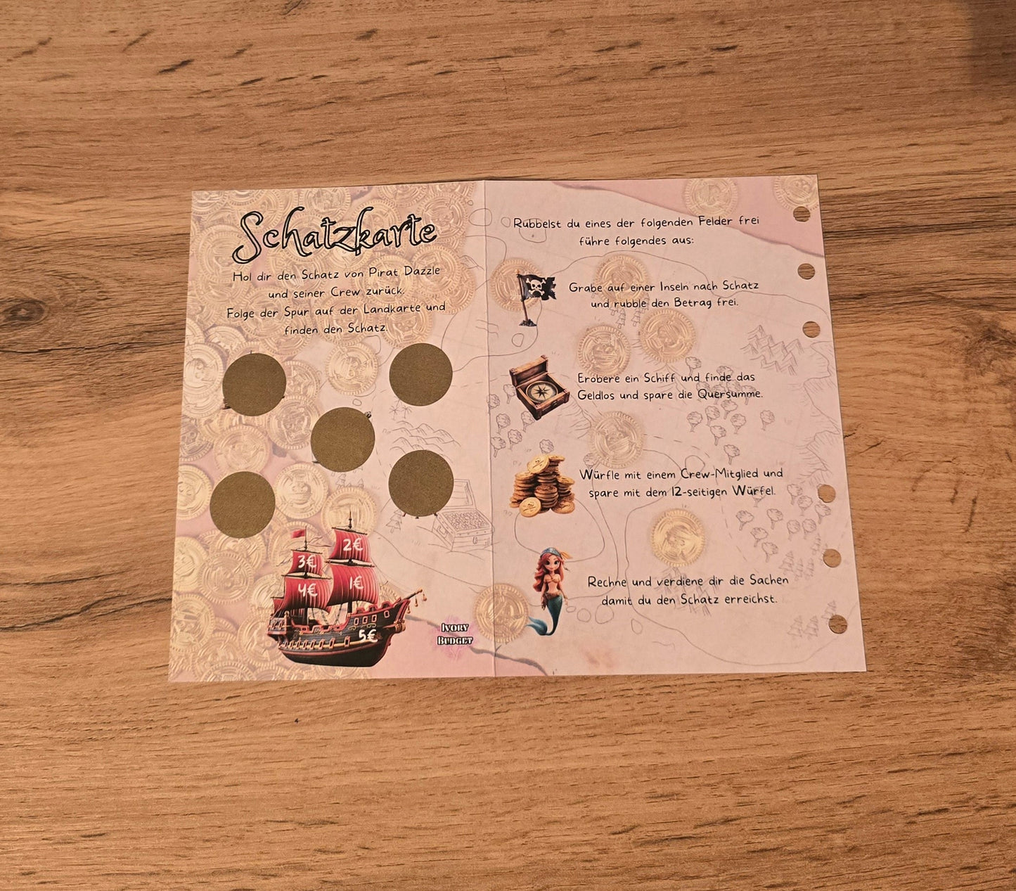 Klappkarte Schatzkarte