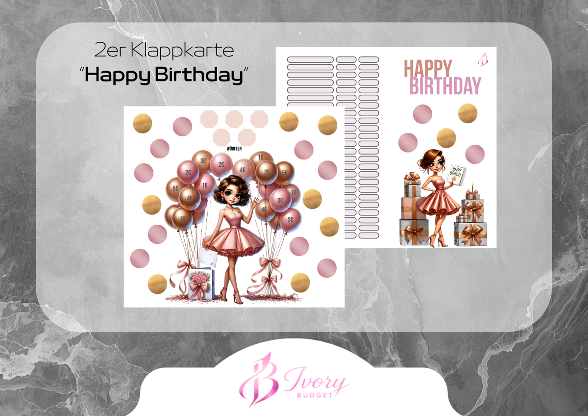 Klappkarte Happy Birthday