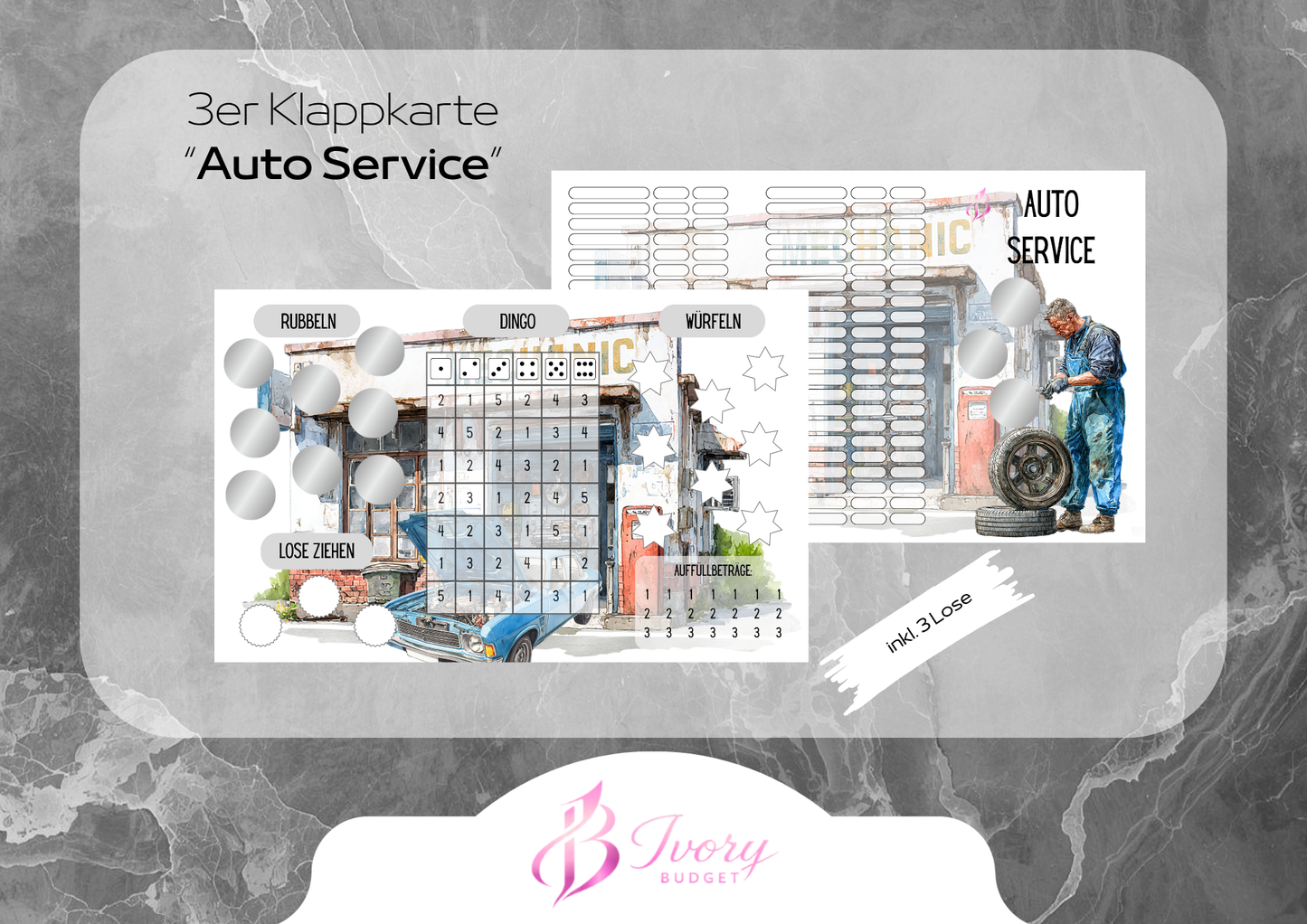 Klappkarte Auto Service