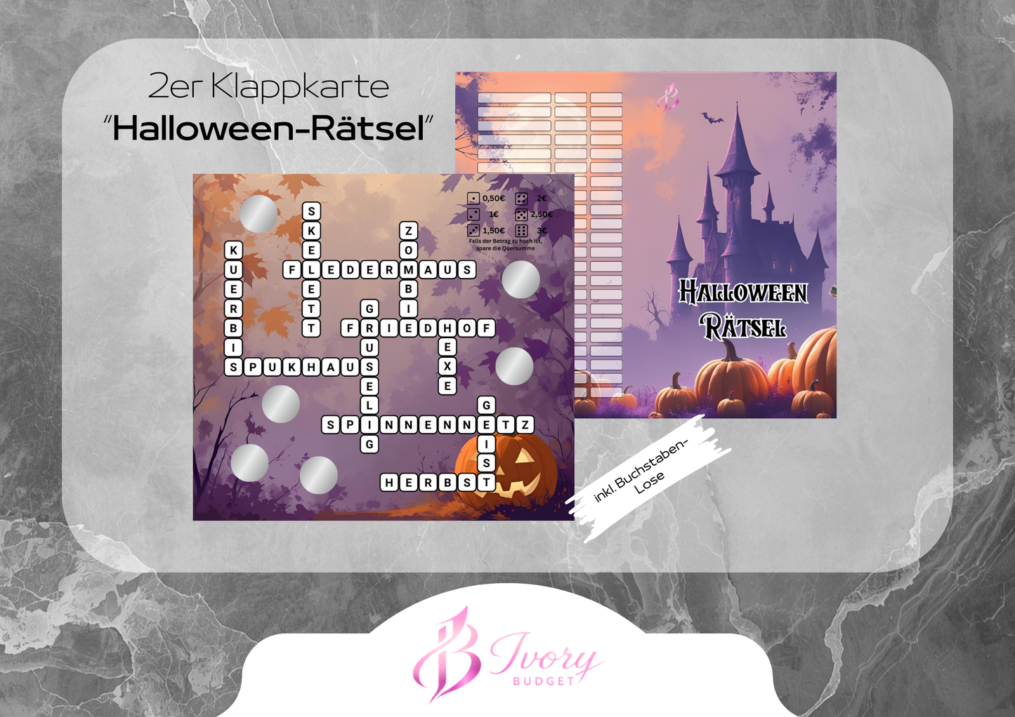 Klappkarte Halloween-Rätsel