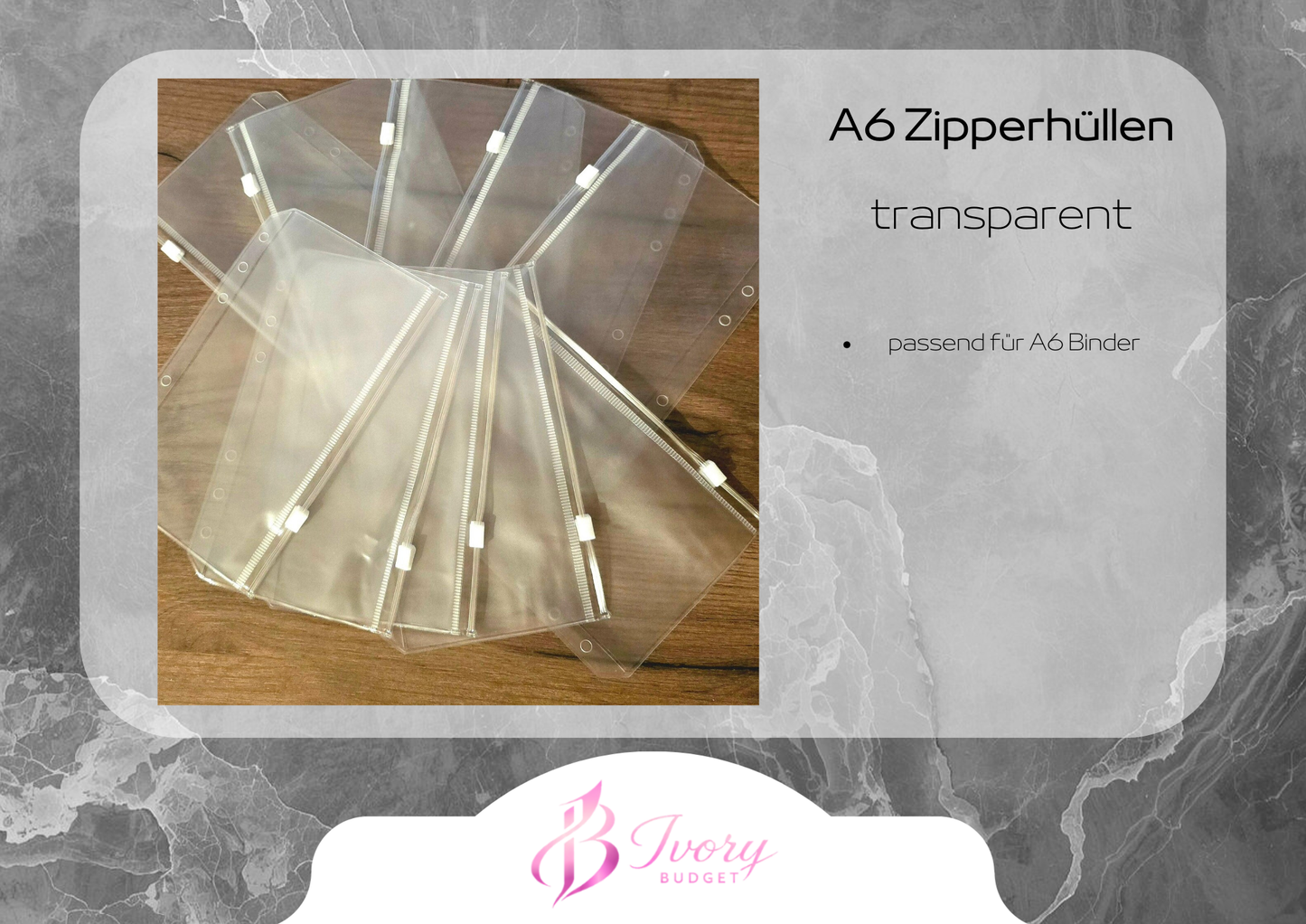 A6 Zipperhüllen transparent