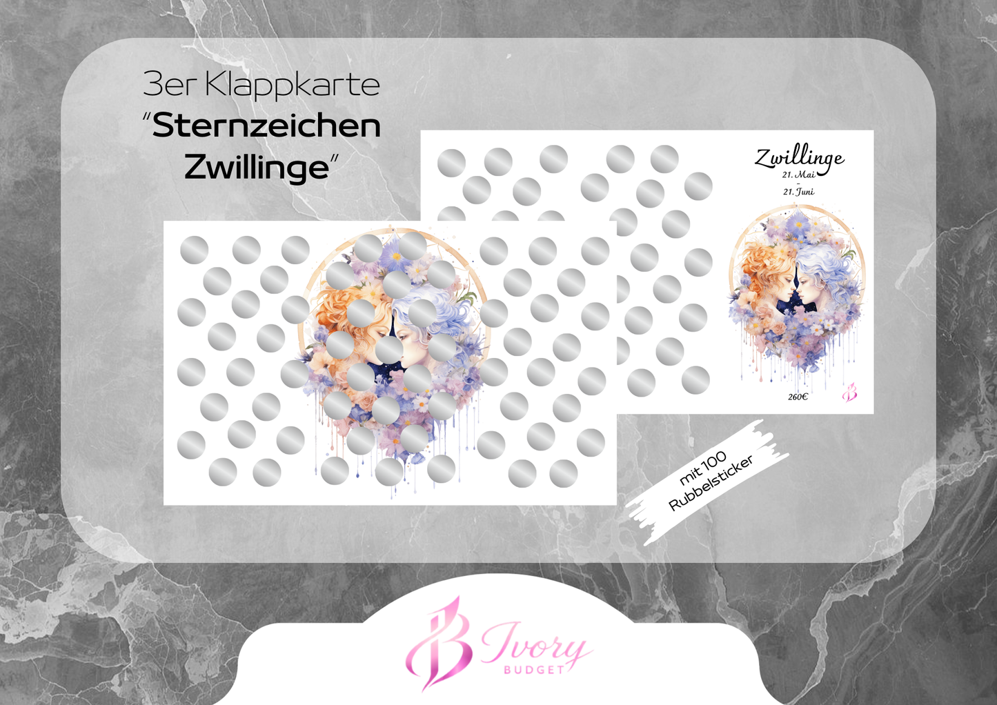Klappkarte Sternzeichen