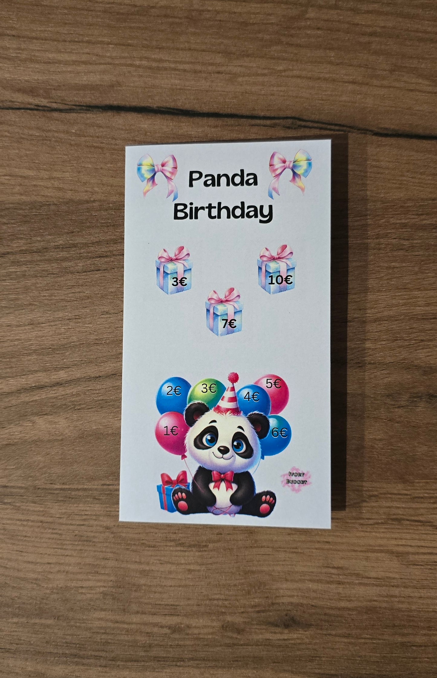 Klappkarte Panda Birthday