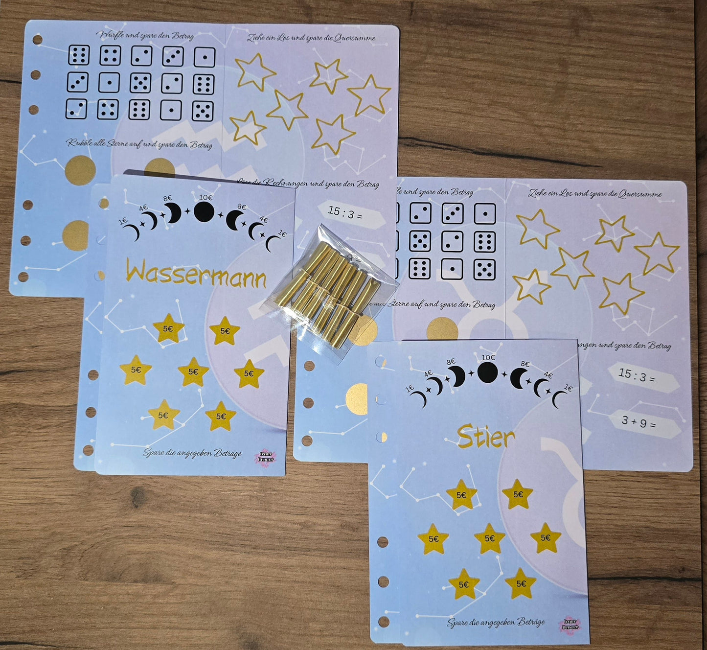 Klappkarte Sternzeichen