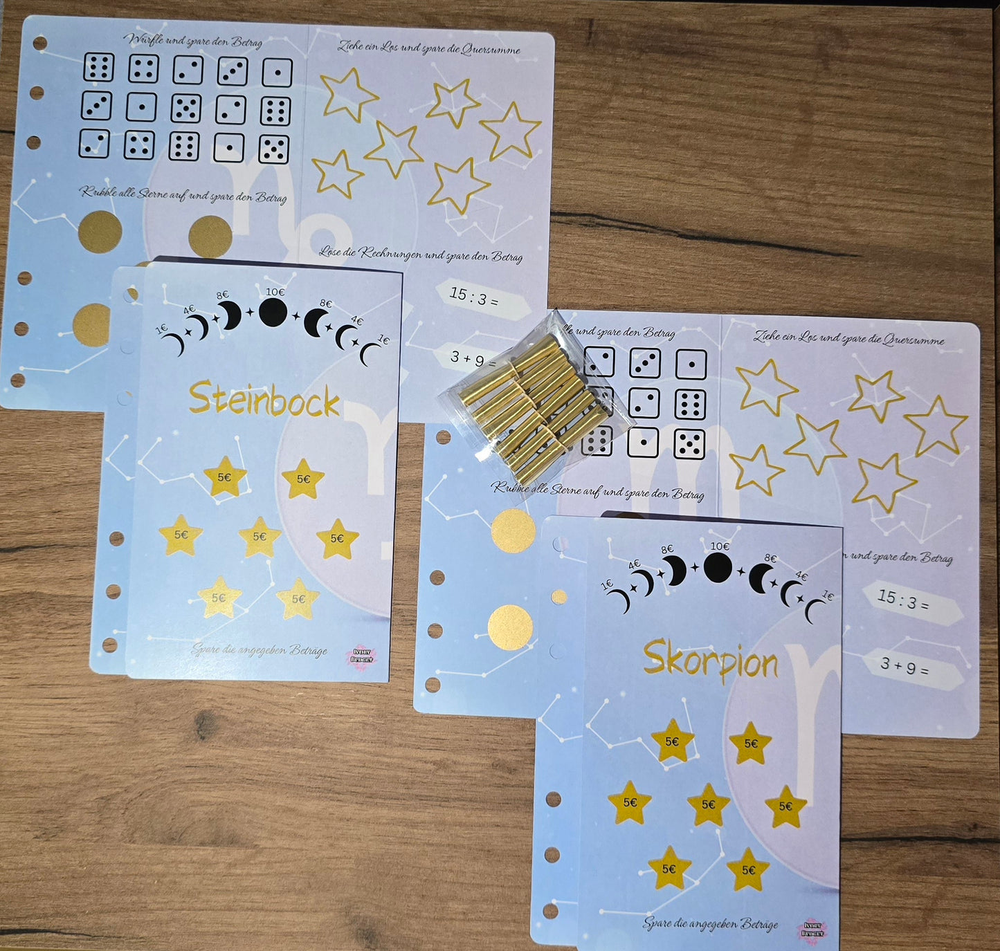 Klappkarte Sternzeichen