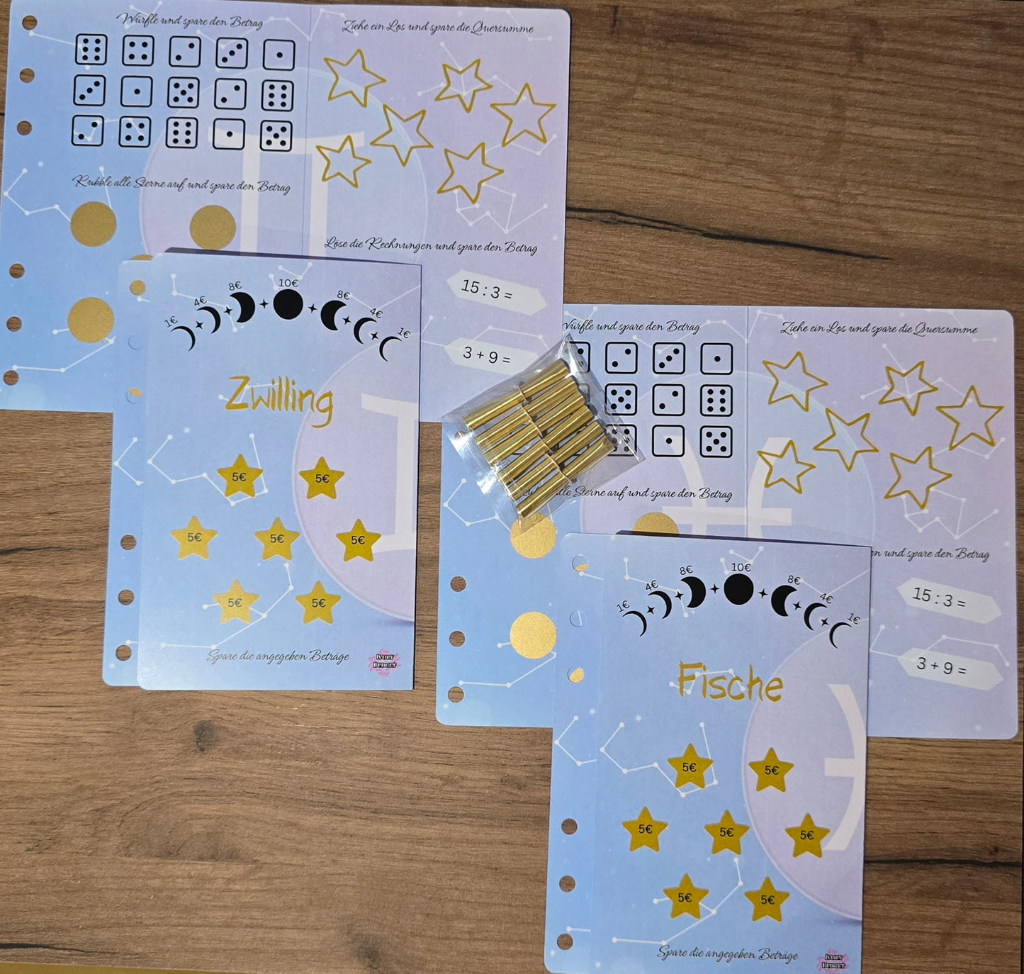 Klappkarte Sternzeichen