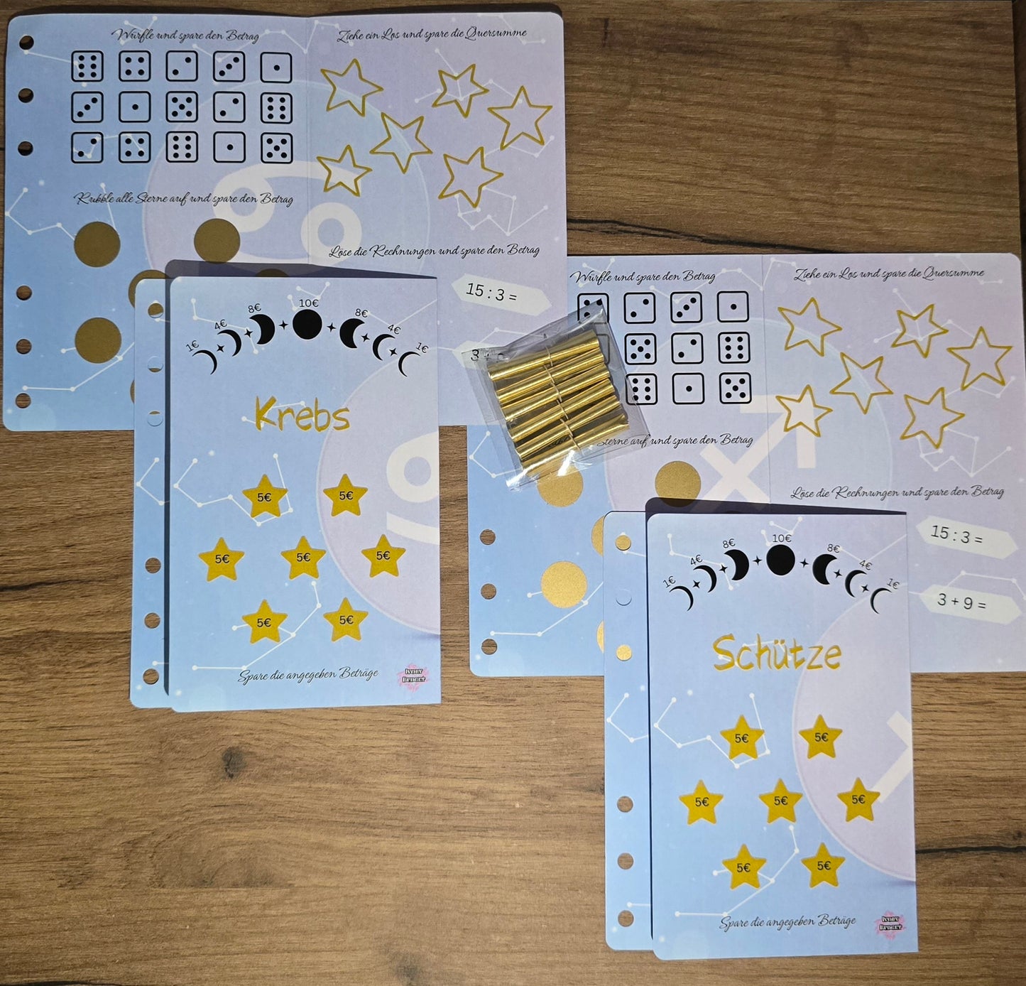 Klappkarte Sternzeichen