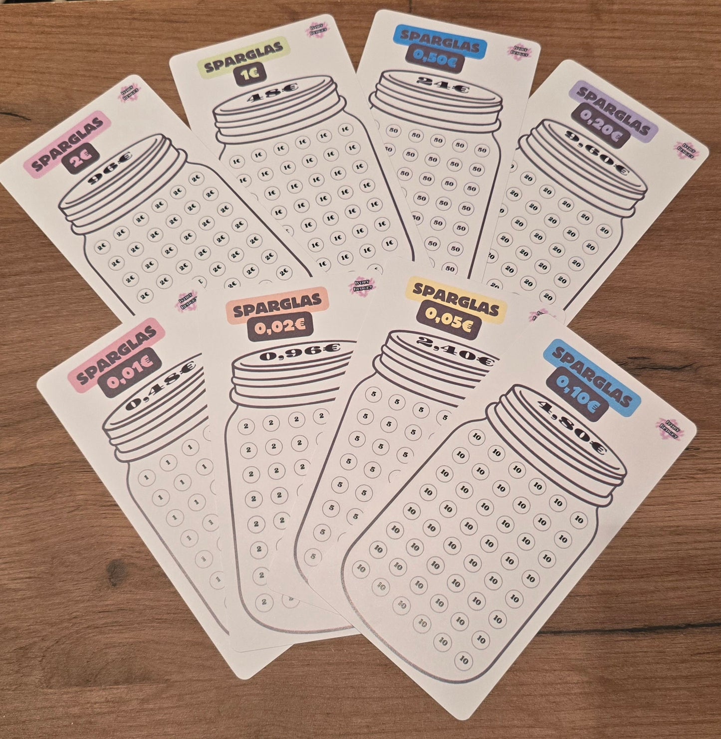 0,01€ - 2€ Spargläser