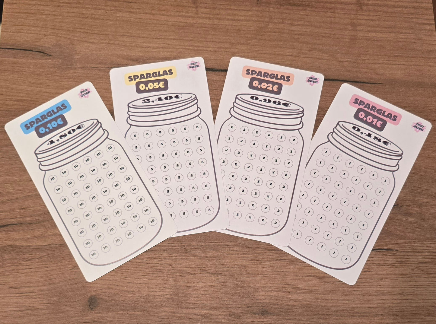 0,01€ - 2€ Spargläser