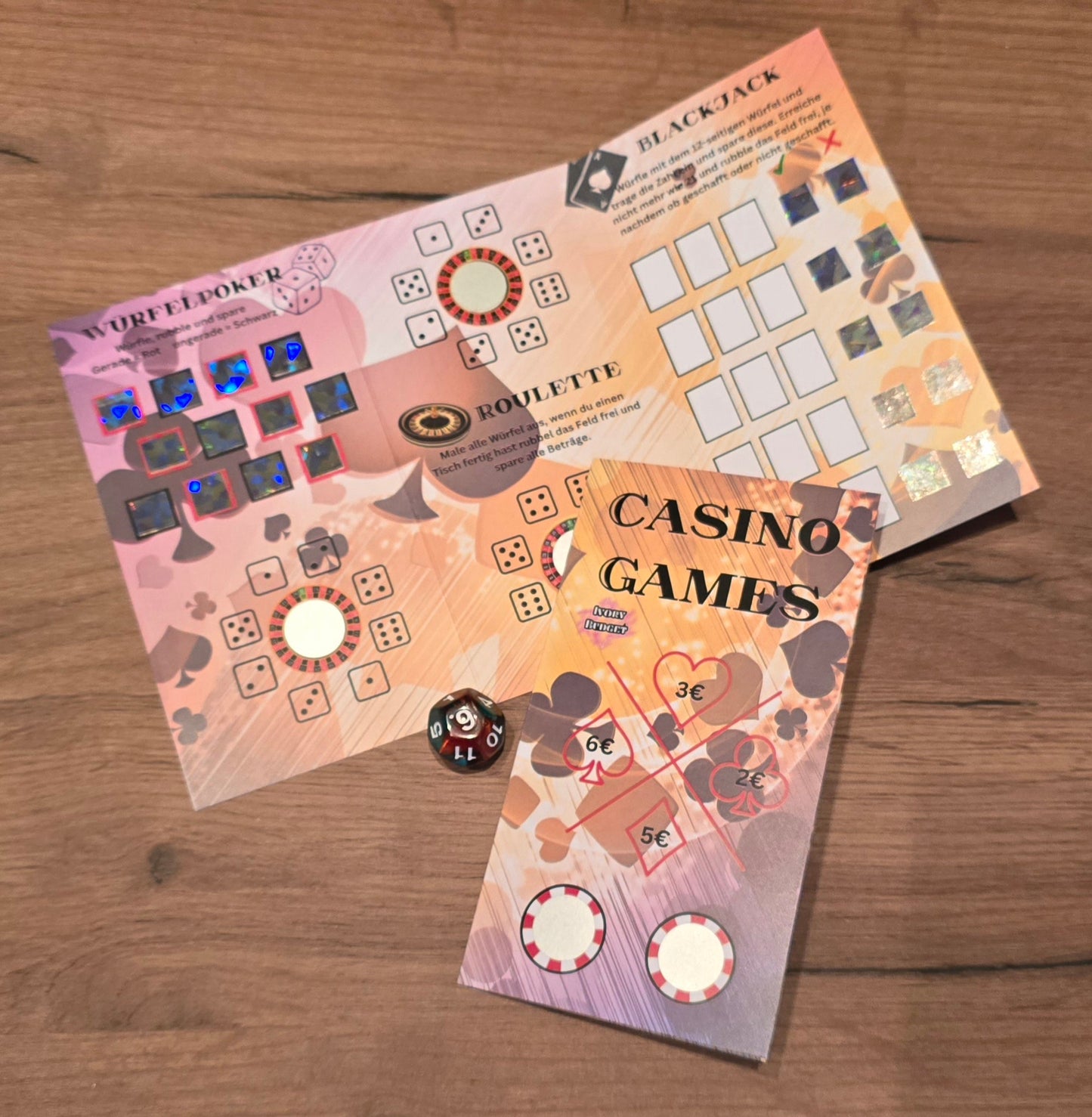 Klappkarte Casino Games