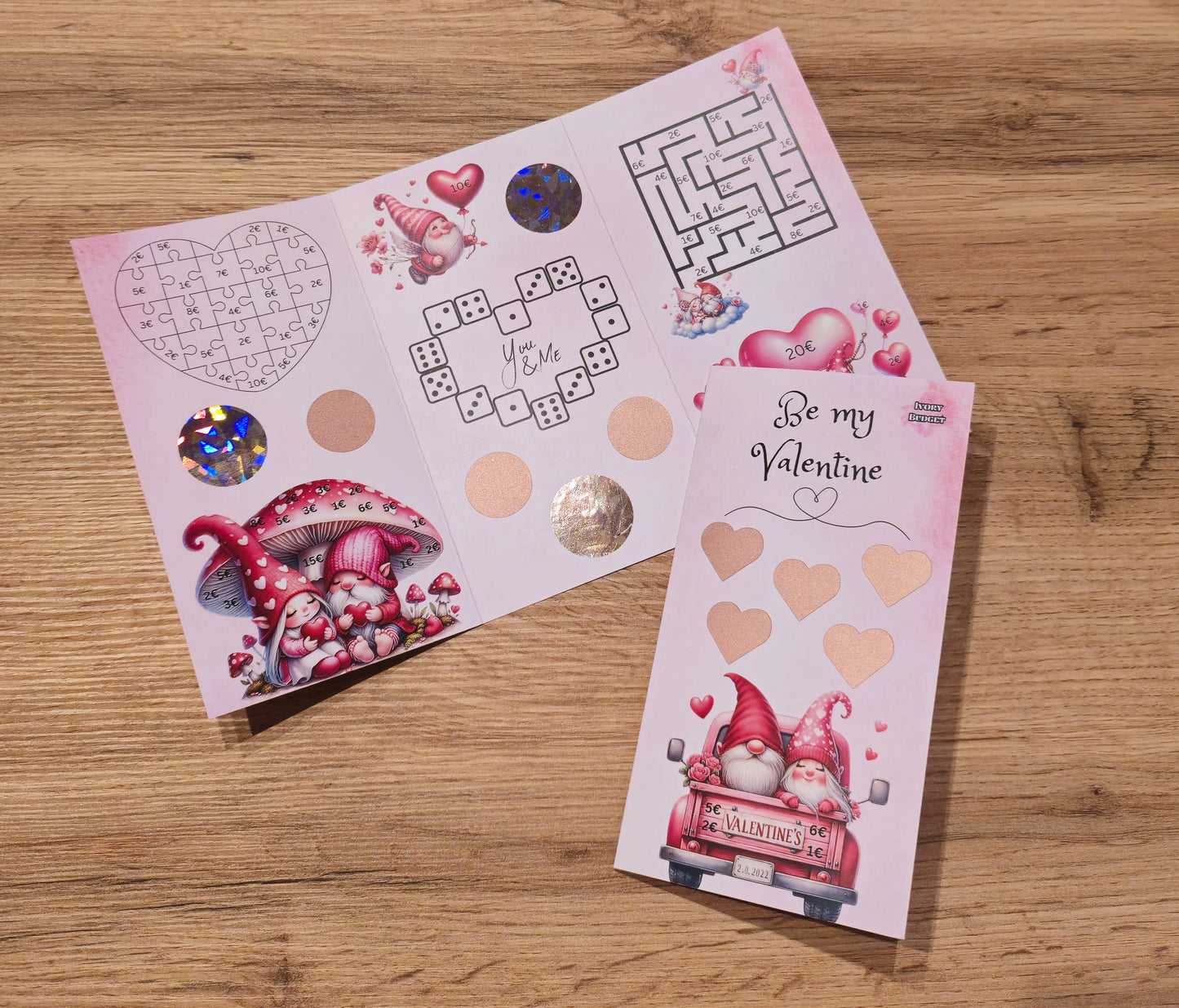 Klappkarte Be my Valentine