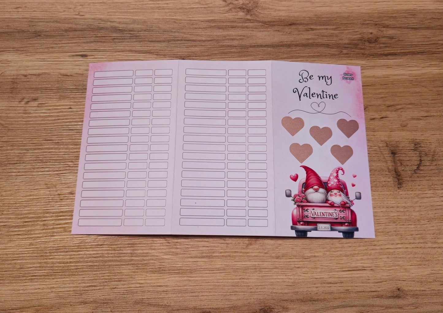 Klappkarte Be my Valentine