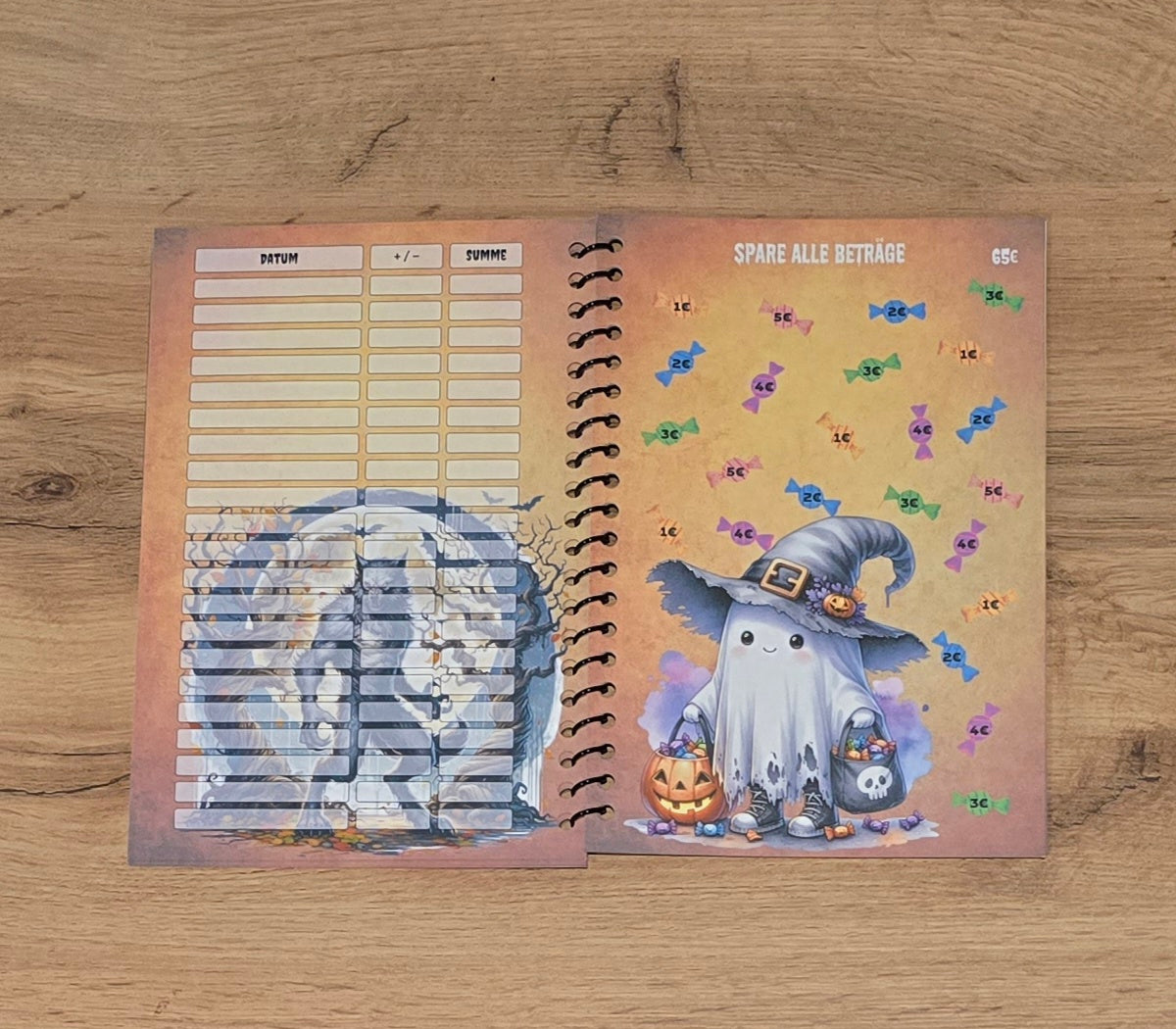 Halloween-Sparbuch