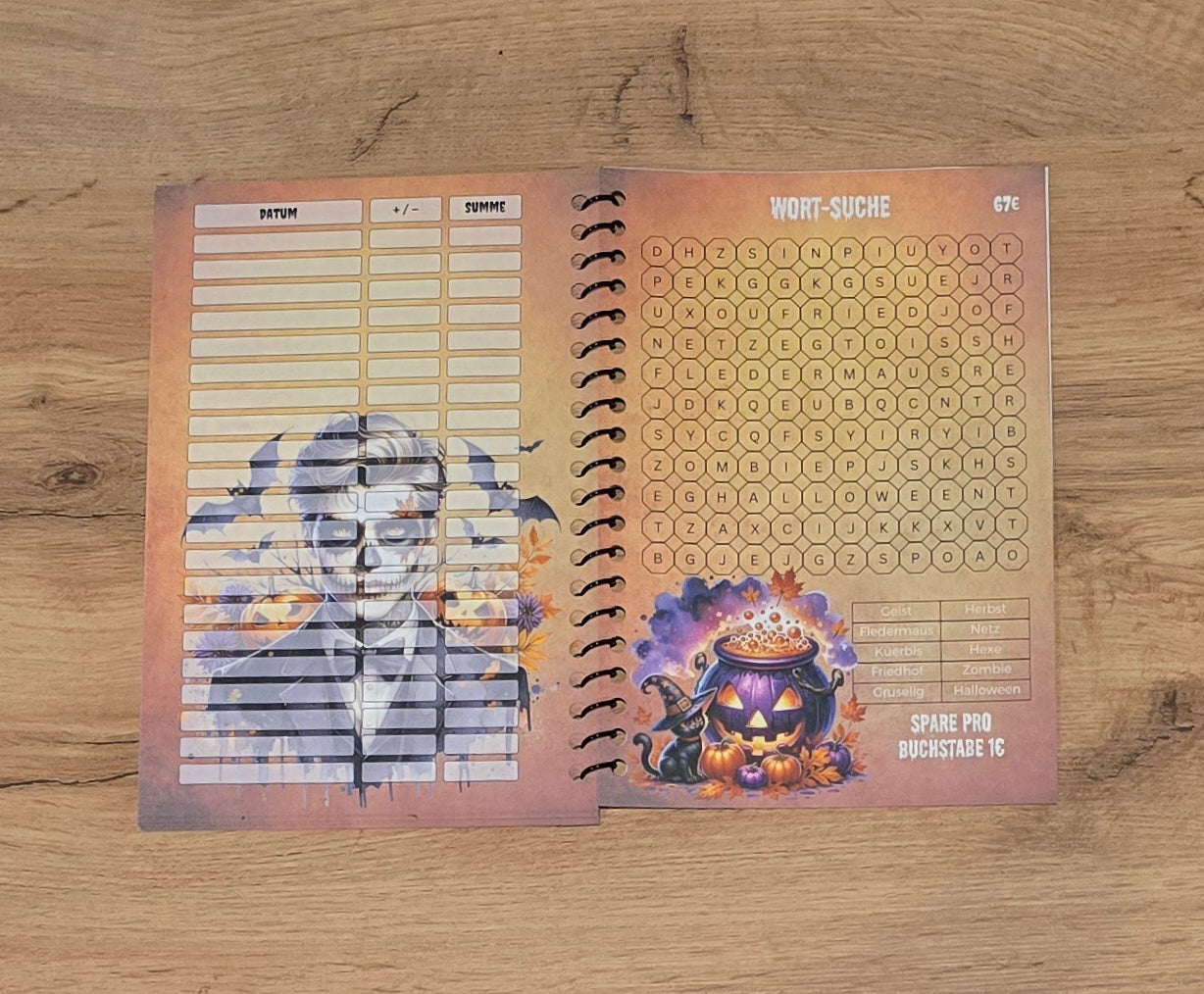 Halloween-Sparbuch