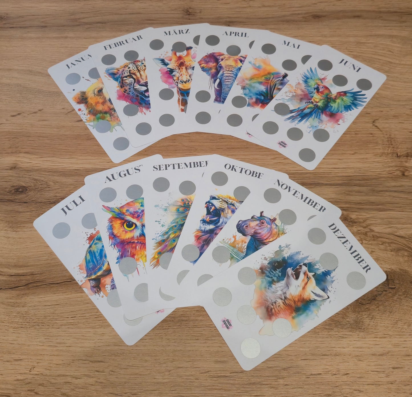 Jahreschallenge Watercolor Tiere