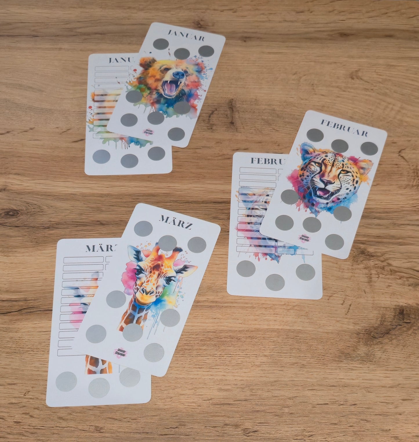 Jahreschallenge Watercolor Tiere