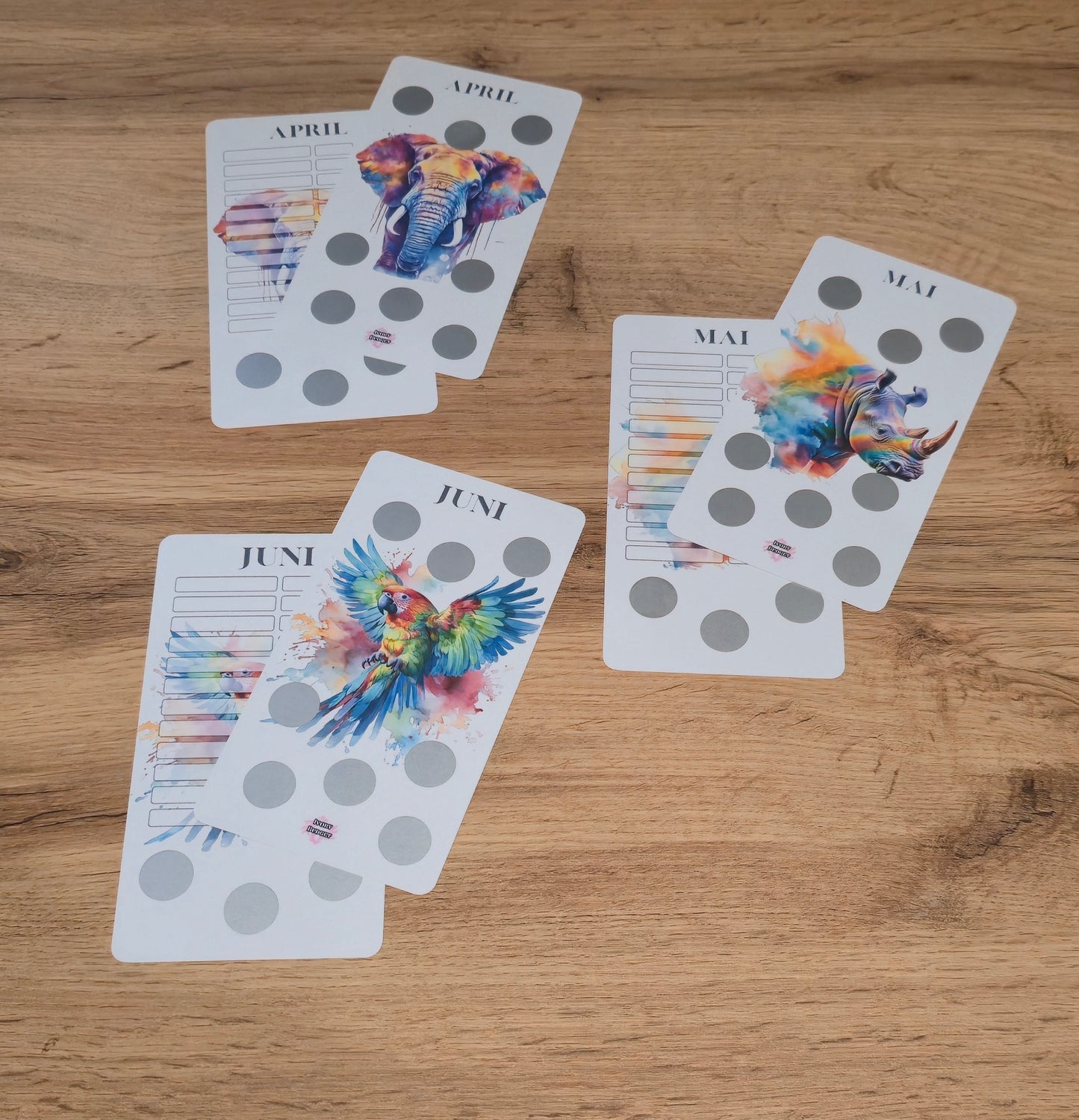 Jahreschallenge Watercolor Tiere