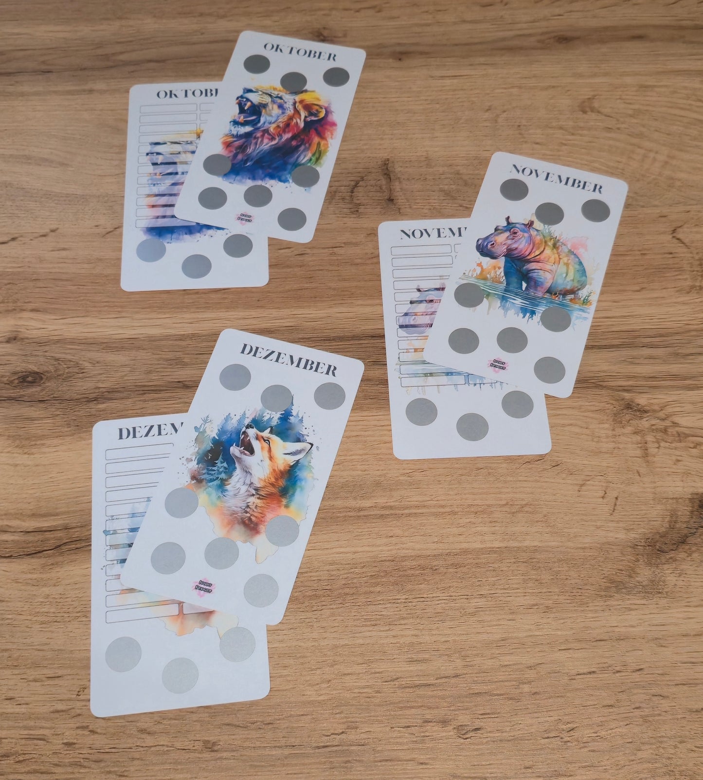 Jahreschallenge Watercolor Tiere