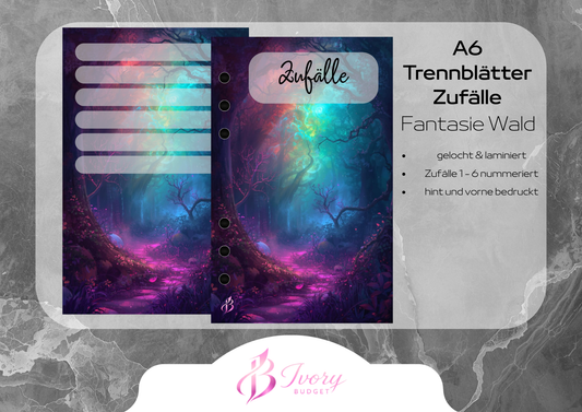 A6 Register Zufälle Fantasie Wald
