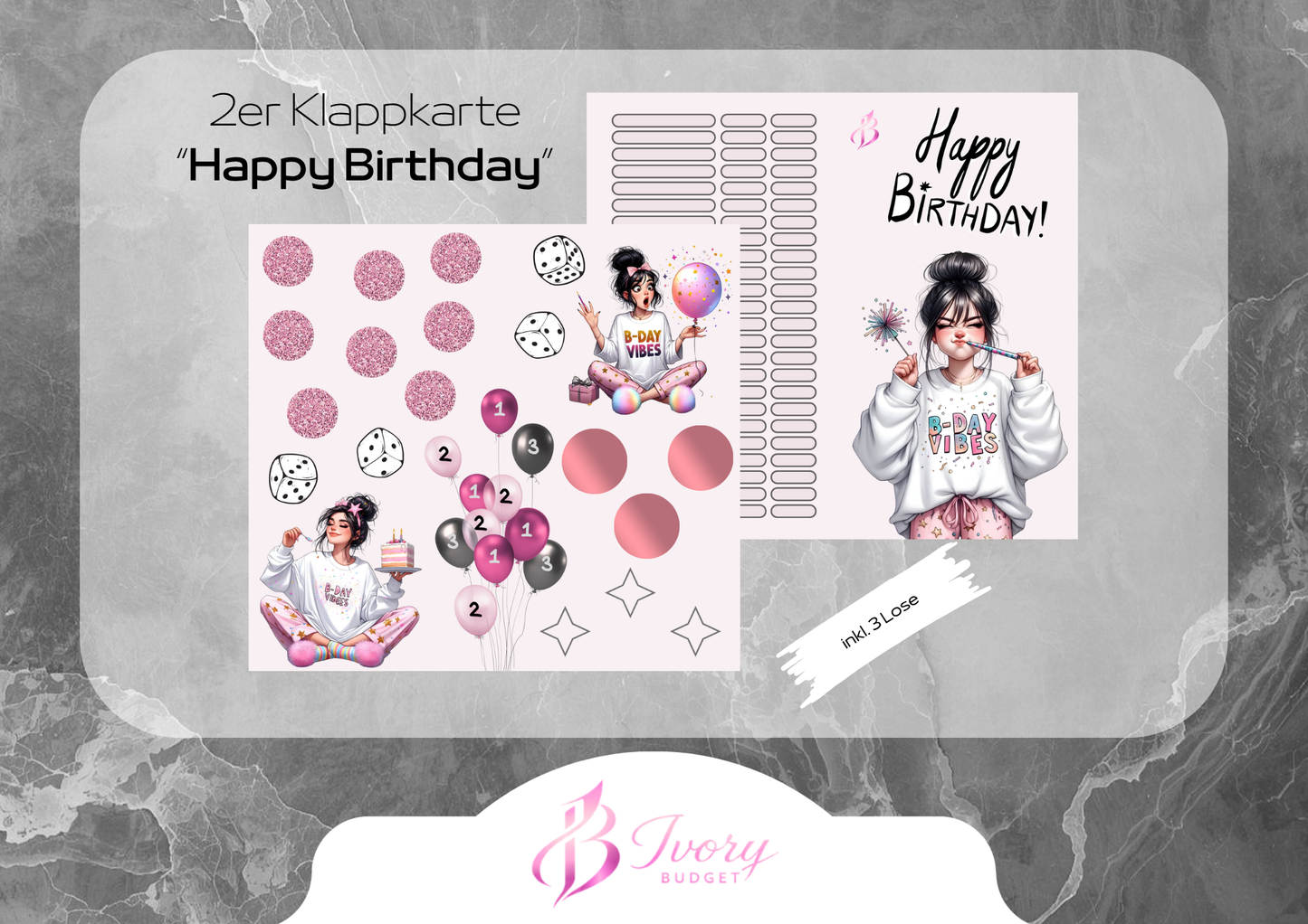 Klappkarte Happy Birthday