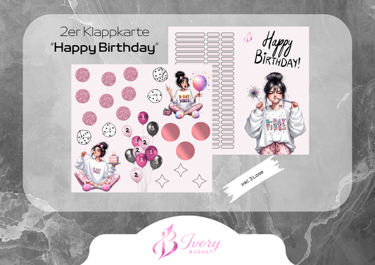 Klappkarte Happy Birthday