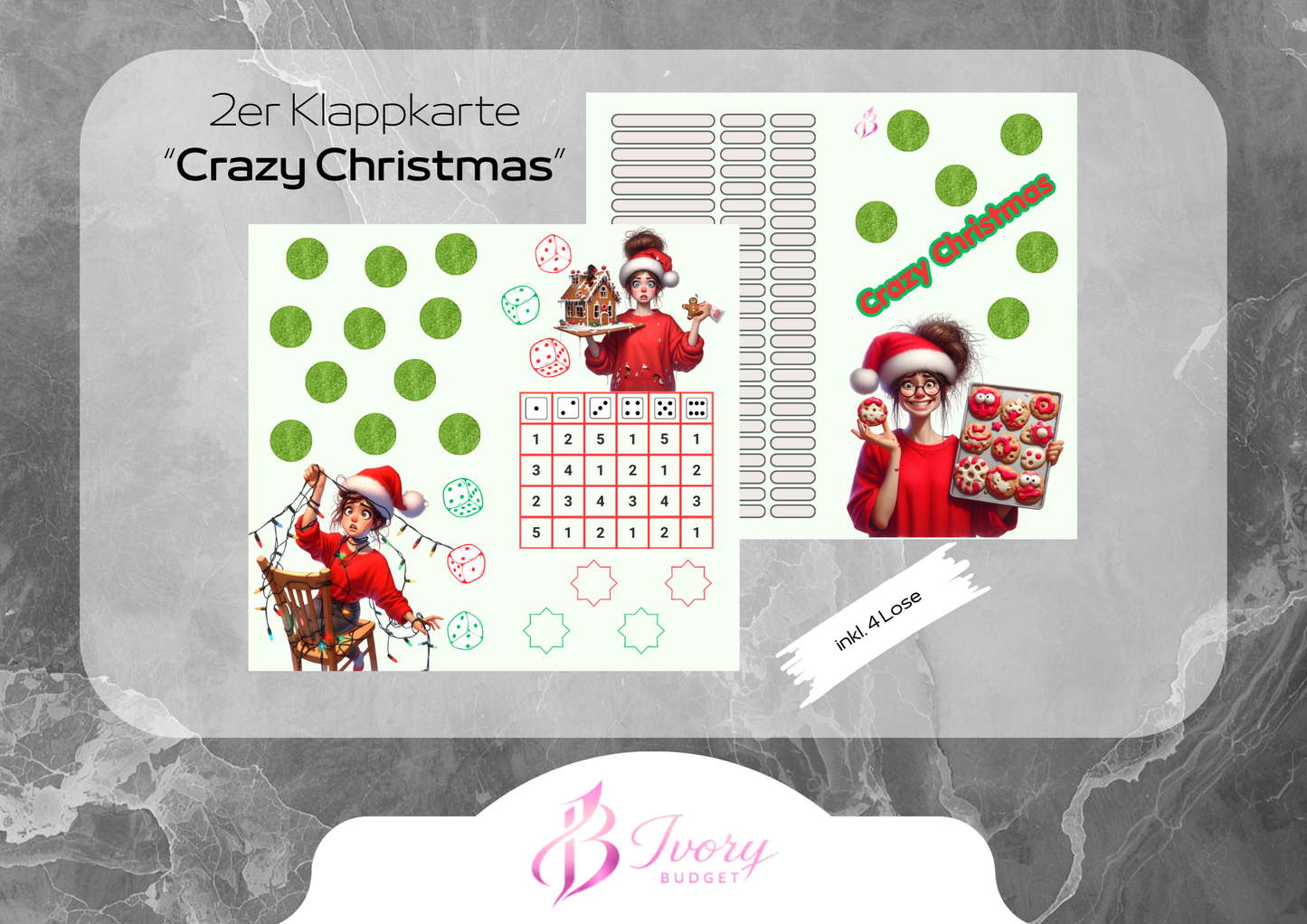 Klappkarte Crazy Christmas