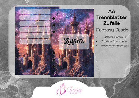A6 Register Zufälle Fantasy Castle