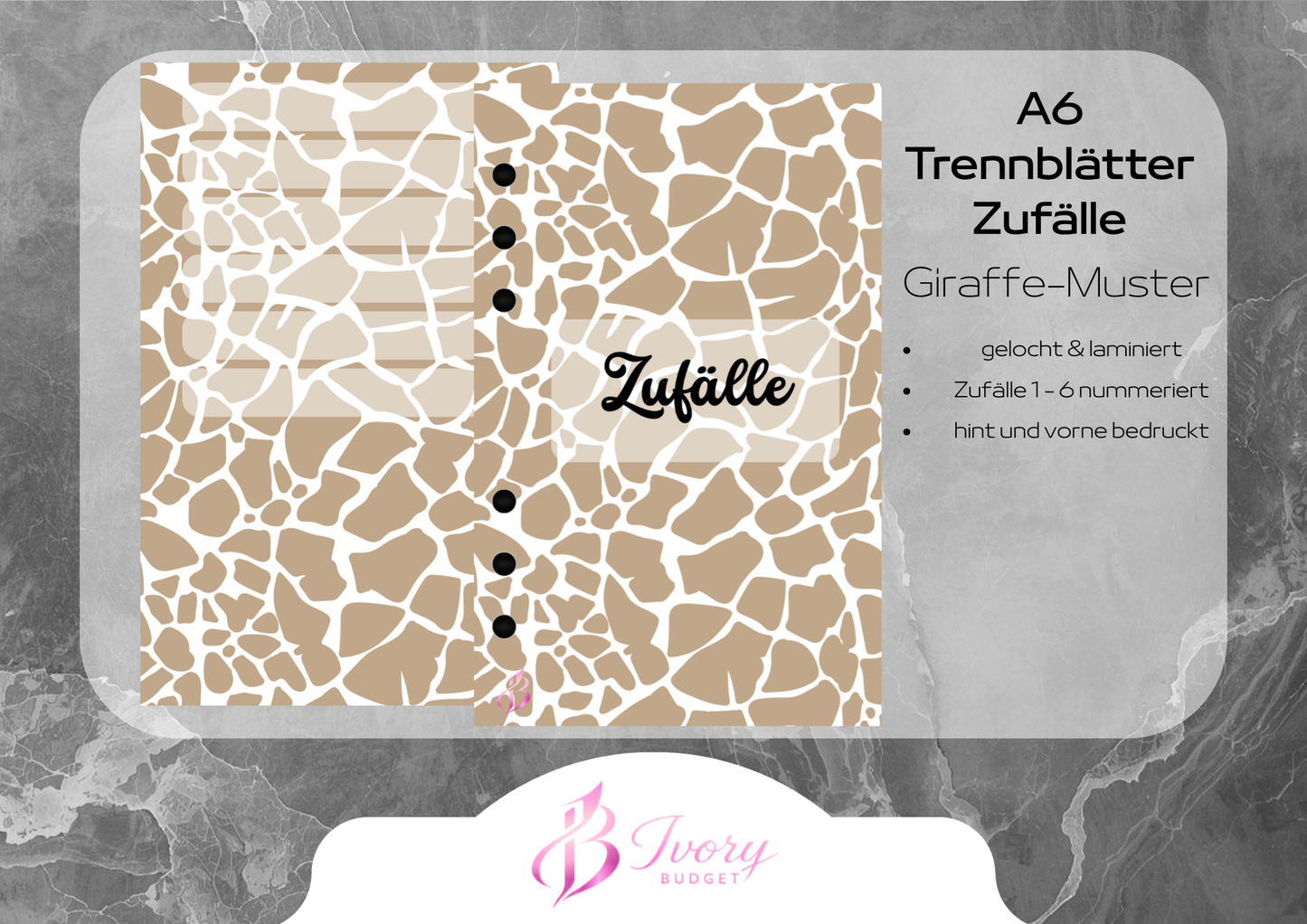 A6 Register Zufälle Giraffe