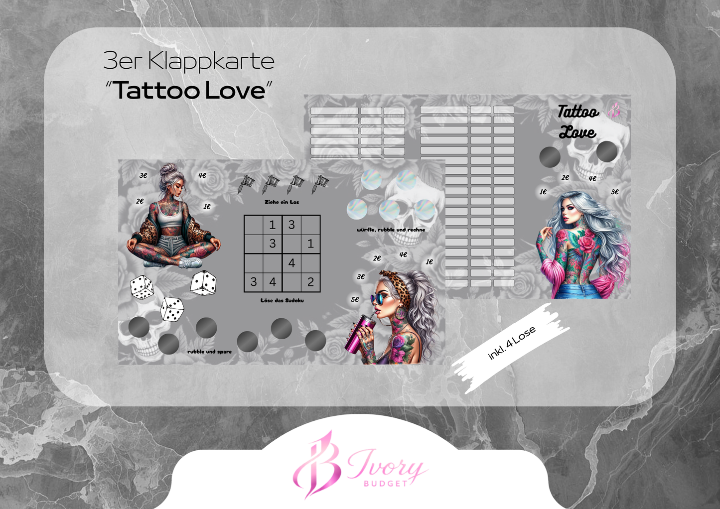 Klappkarte Tattoo Love