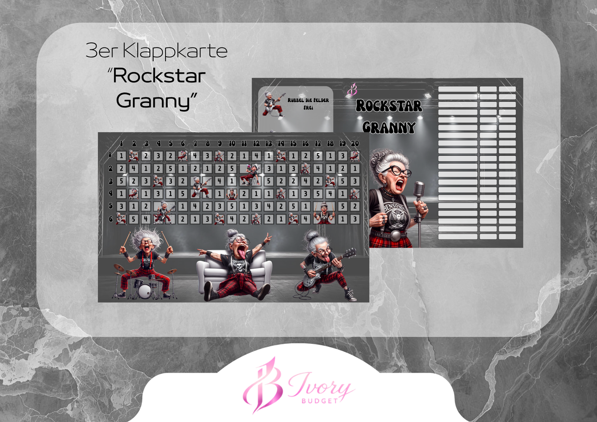 Klappkarte Rockstar Granny