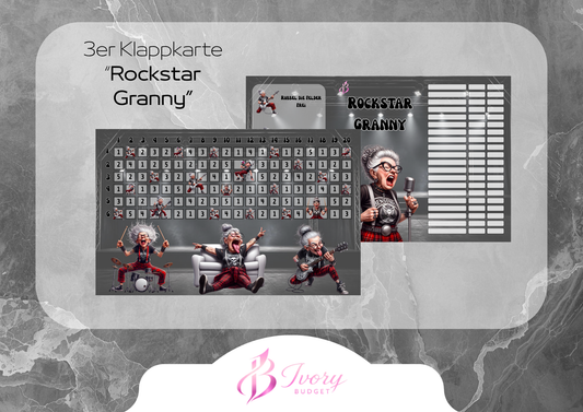 Klappkarte Rockstar Granny