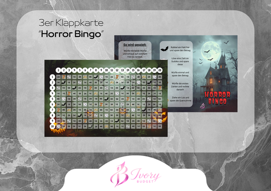 Klappkarte Horror Bingo