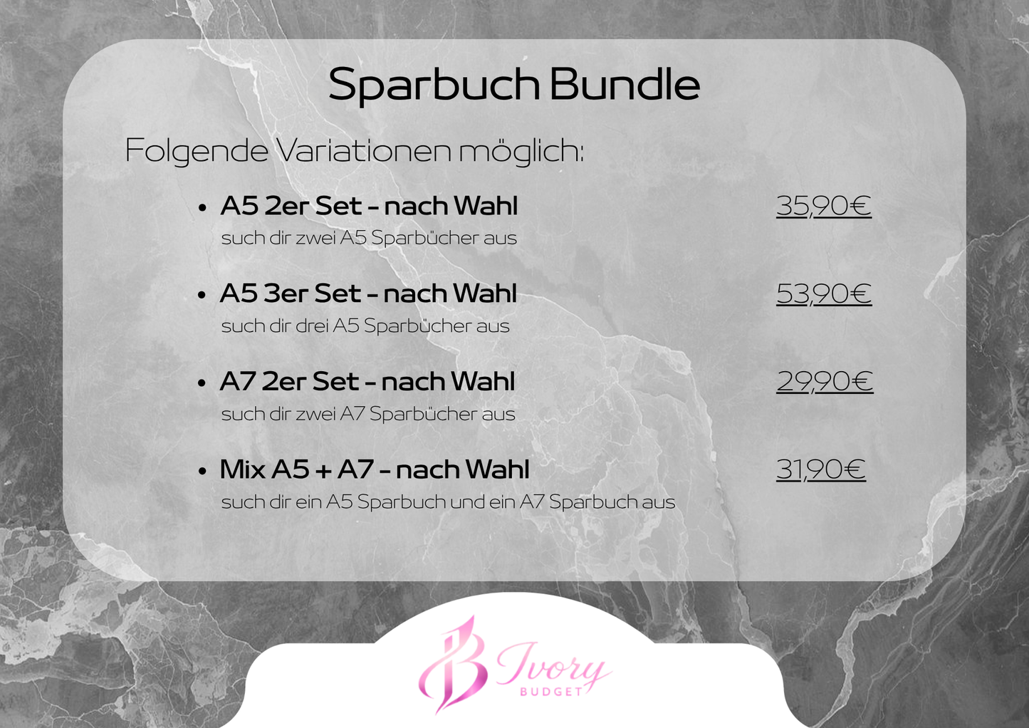 Sparbuch Bundle´s