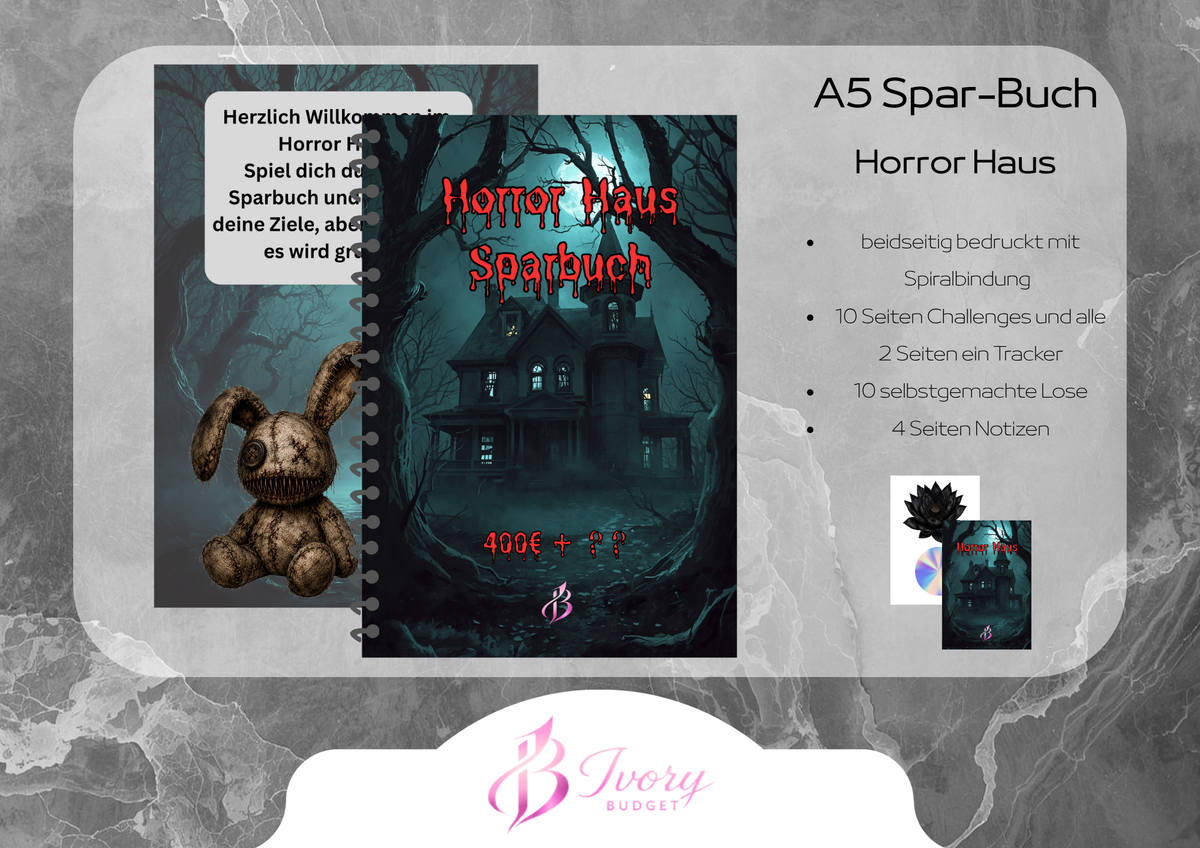A5 Horror Haus Sparbuch