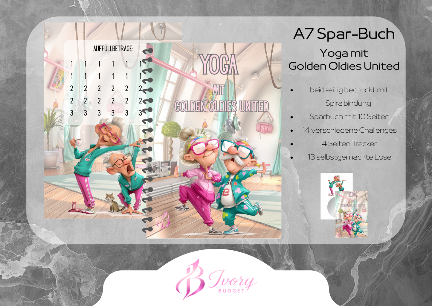 A7 Sparbuch Yoga mit Golden Oldies United
