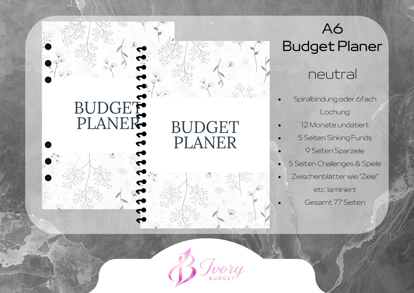 A6 Budget Planer Neutral