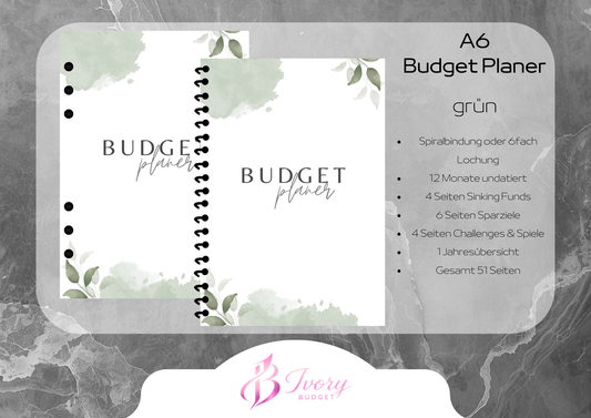 A6 Budget Planer Grün