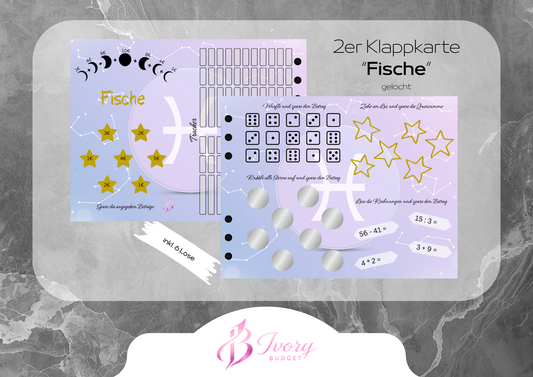 Klappkarte Sternzeichen