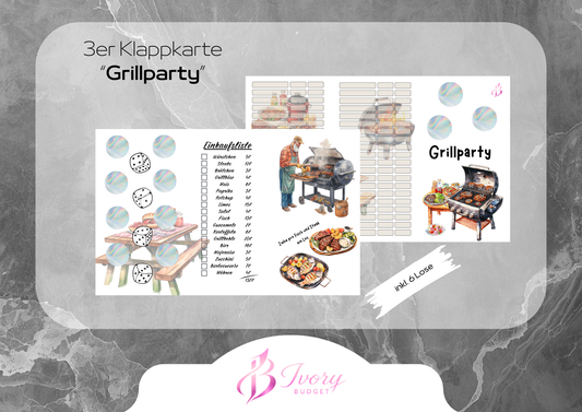 Klappkarte Grillparty