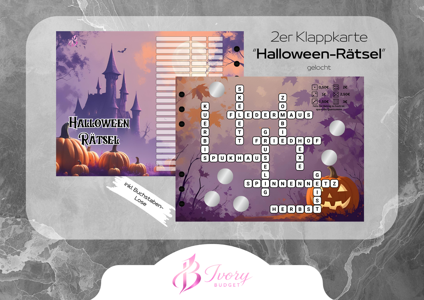 Klappkarte Halloween-Rätsel