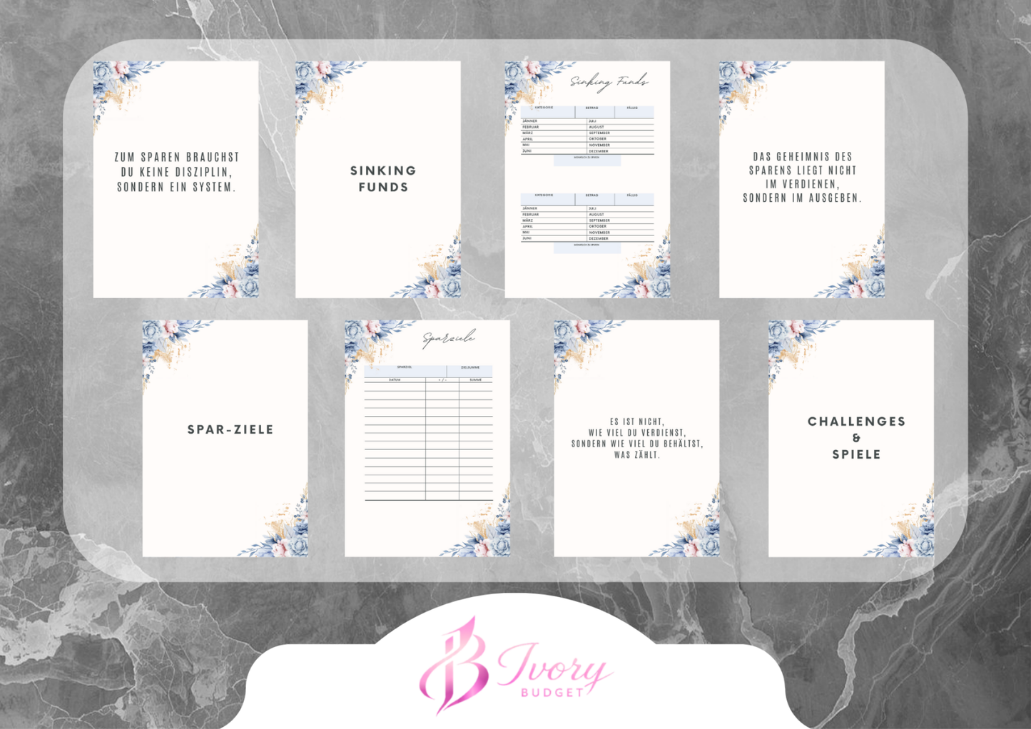 A6 Budget Planer Blau