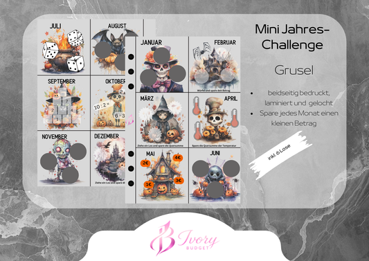 Mini Jahreschallenge Grusel-Design
