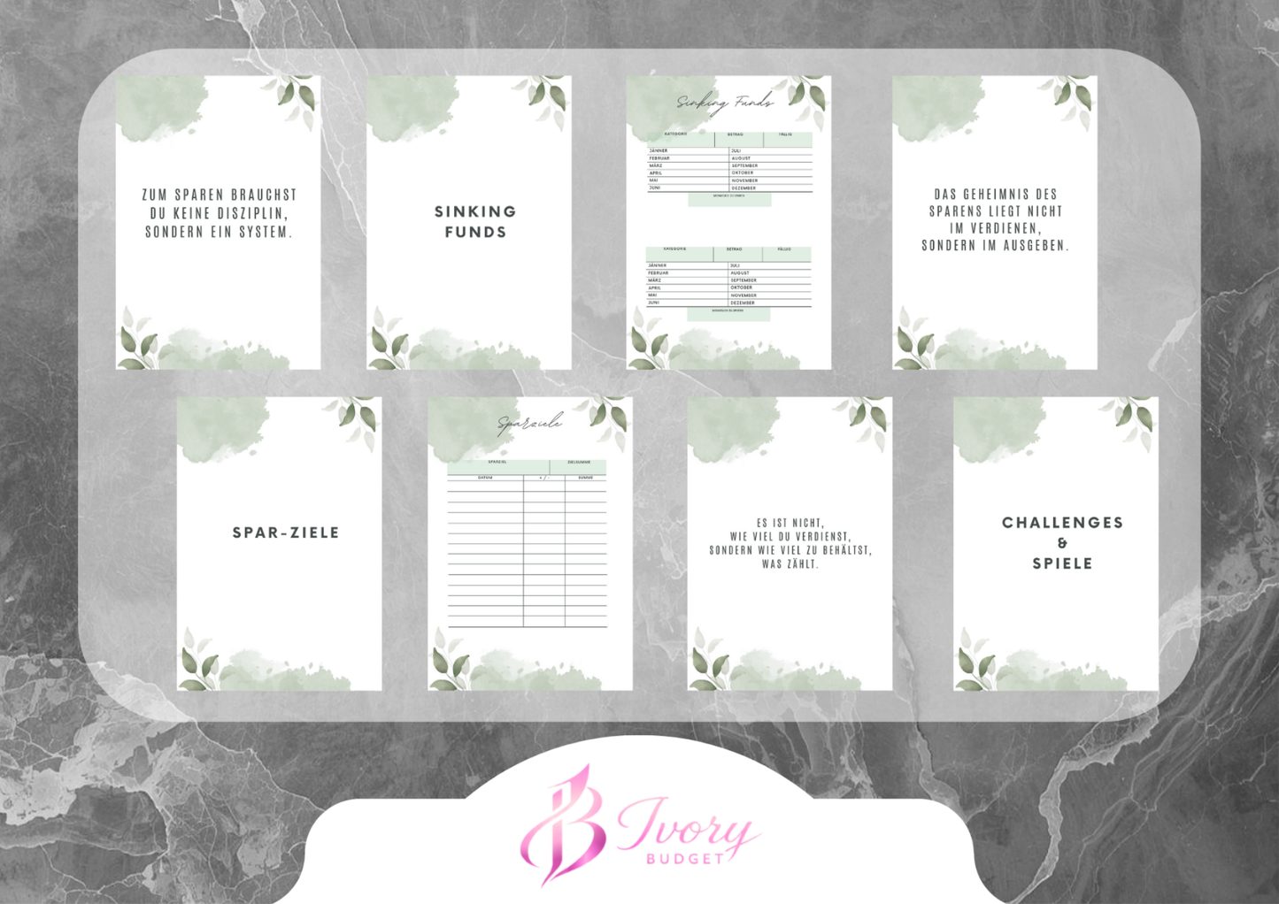 A6 Budget Planer Grün